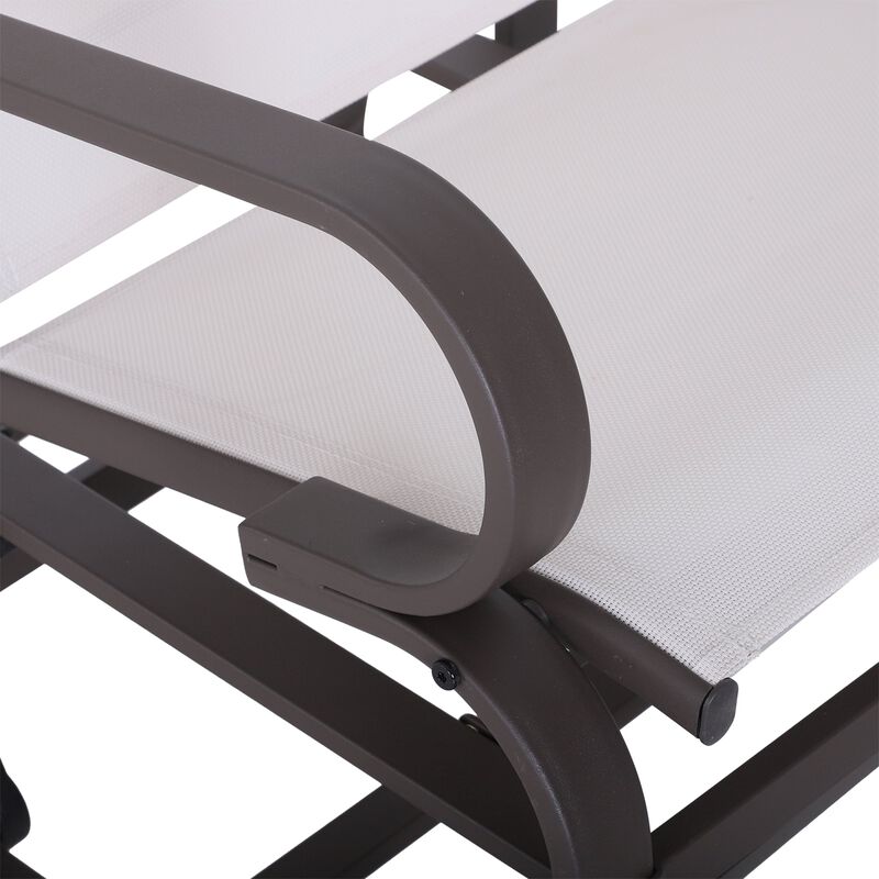 Outdoor Glider Chair, Patio Gliders, Smooth Rocking Chairs for Outside Patio image number 3