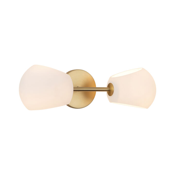Willow 17-in 2 Lights Damp-Rated Wall/Vanity Light