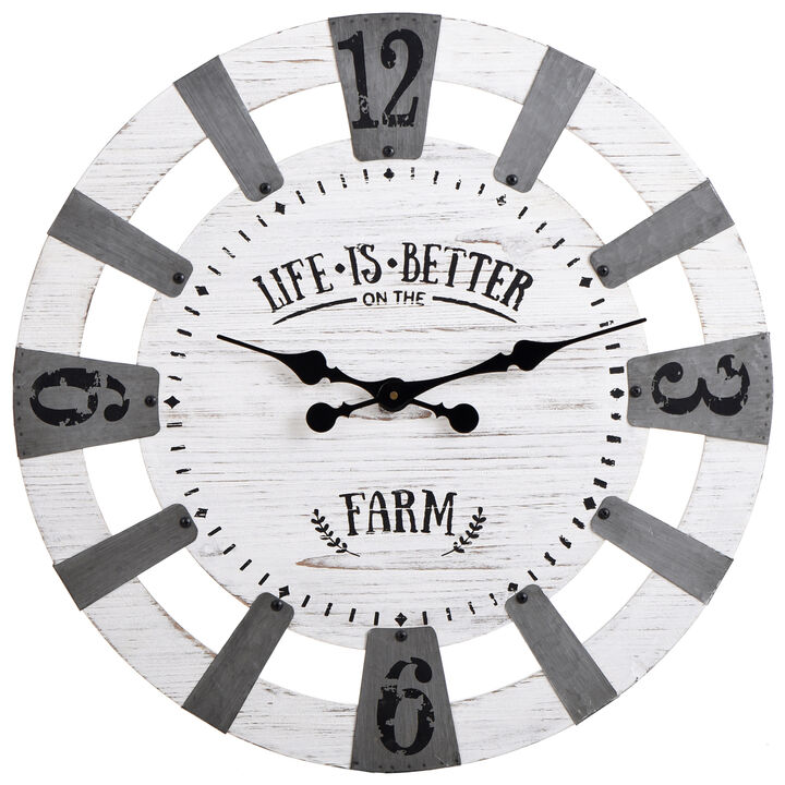 Better On The Farm Wall Clock