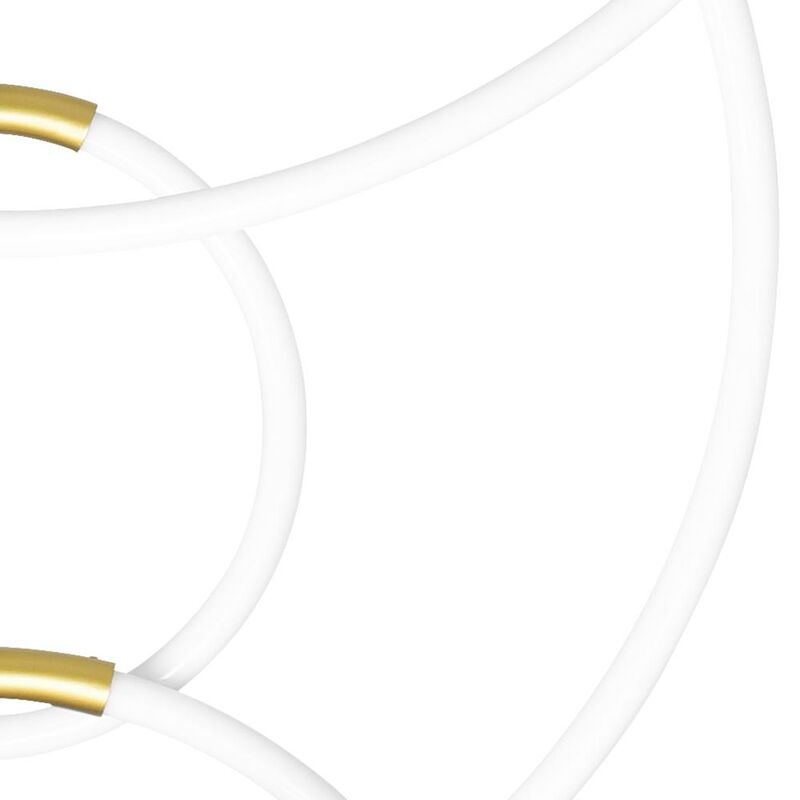 Hoops 6 Light LED Chandelier With Satin Gold Finish