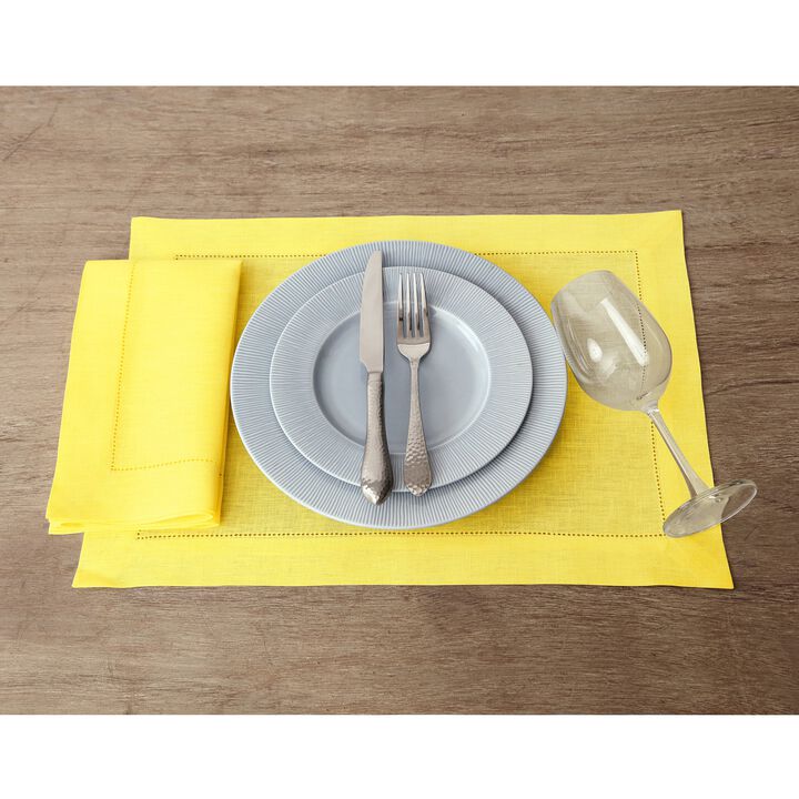 Linen Dinner Napkins - Classic Hemstitch