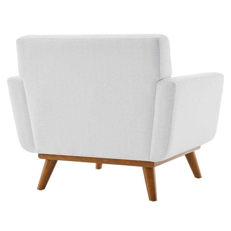 Modway Engage Upholstered Fabric Armchair, White