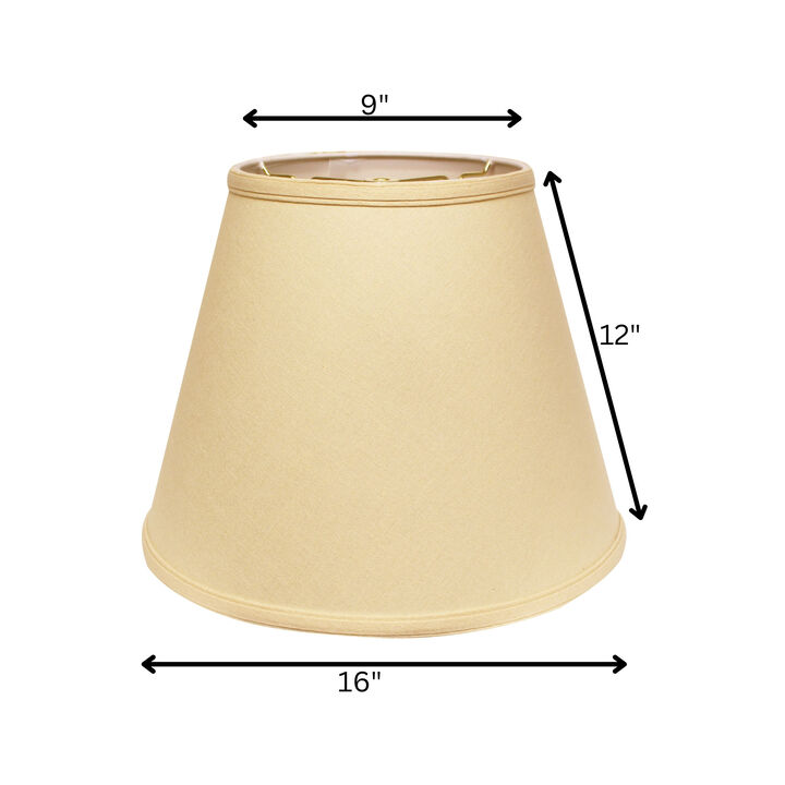 Hivvago 16" Parchment Biege Empire Deep Slanted Linen Lampshade