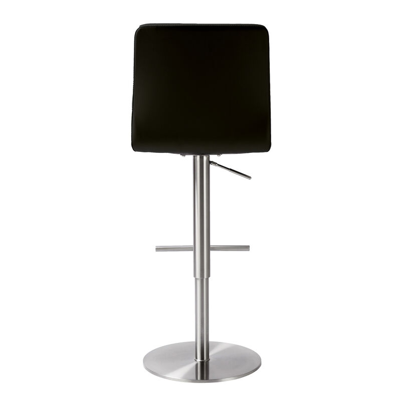 Paddy Vegan Leather on Silver Adjustable Stool