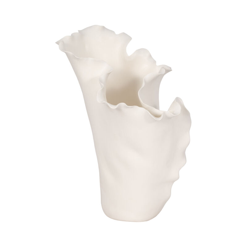 Handmade Flutter Vase, White image number 2