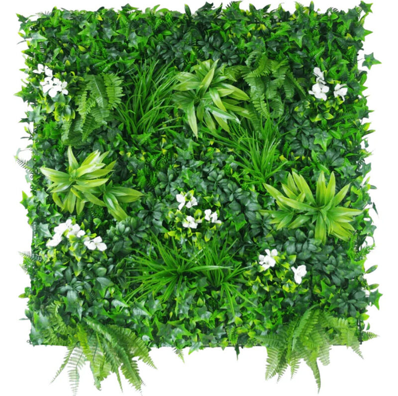 Luxury Snowy White Artificial Vertical Garden 40" x 40" 11SQ FT Commercial Grade UV Resistant