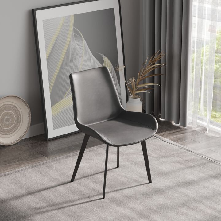 Streamdale Modern Dining Chair Living Room Metal Leg Dining Chair-2 Pcs/Ctn