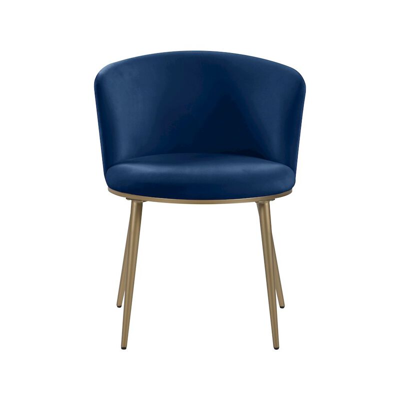 Meridian Furniture Skylar Navy Velvet Dining Chair, Set of 2