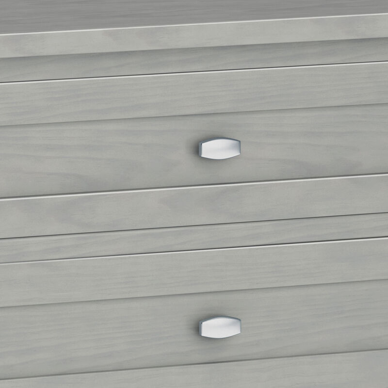 Warm Shaker SOLID WOOD 24 inch Wide Transitional Bedside Nightstand Table in Fog Grey