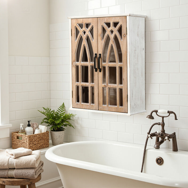 31" 2-Door Tracey Wood Wall Storage Cabinet image number 3