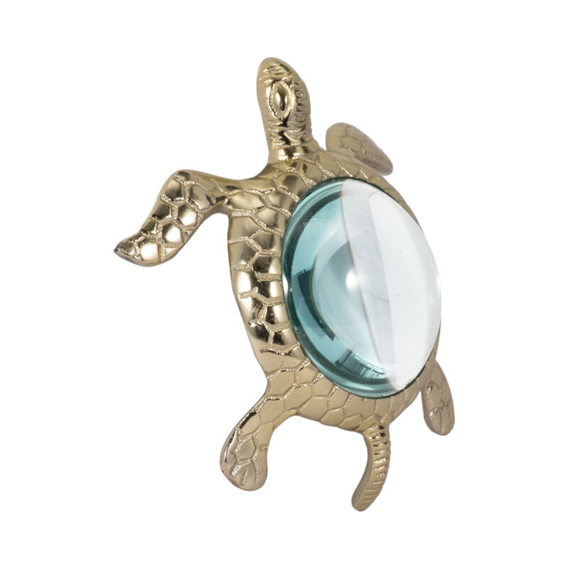 6" Sea Turtle Magnifying Glass, Gold image number 2