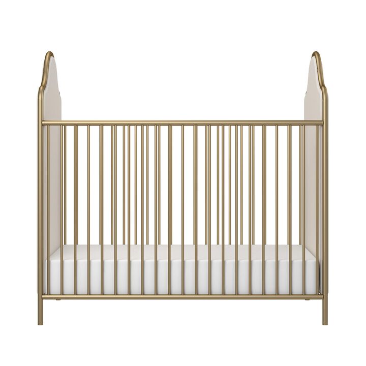 Little Seeds Piper Convertible 2-in-1 Upholstered Crib, Gold