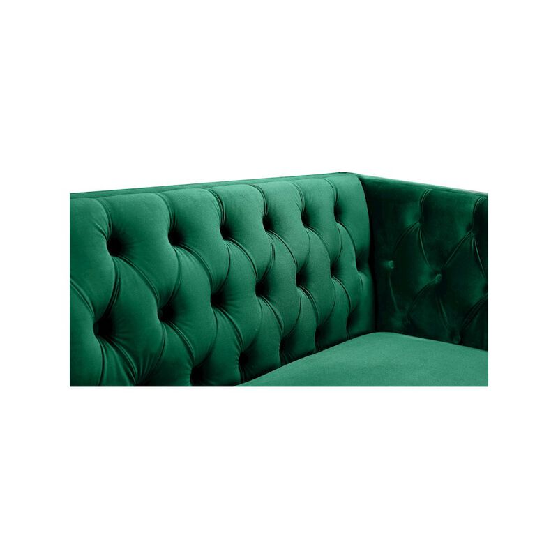 Meridian Furniture Michelle Green Velvet Loveseat