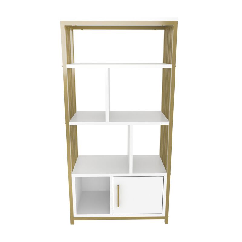 Decorotika Valero Bookcase White Gold