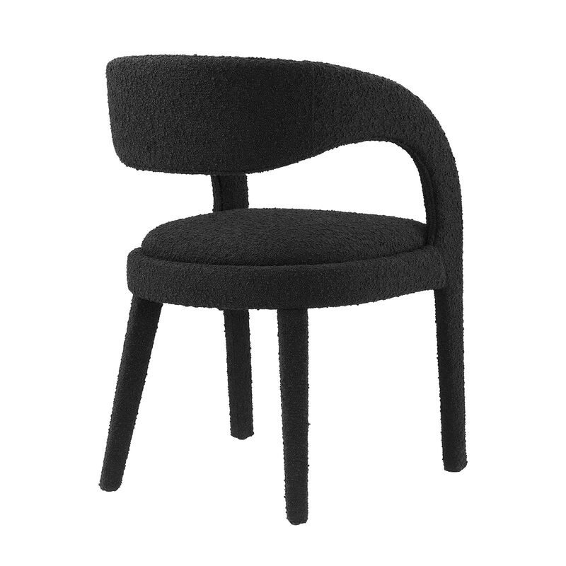 Pinnacle Boucle Upholstered Dining Chair Set of Two image number 2
