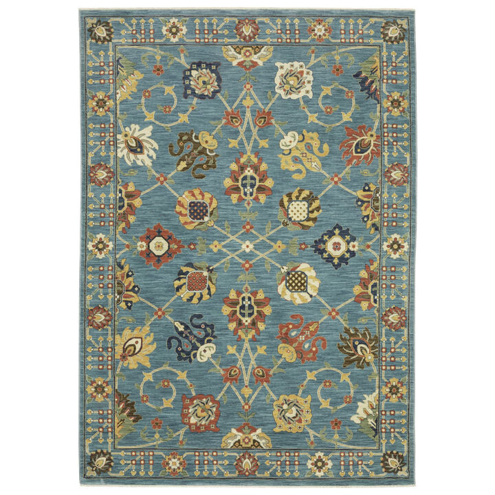 HomeRoots Oriental Area Rug With Fringe