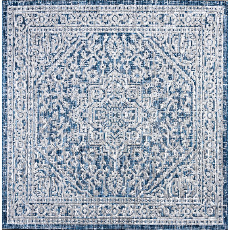 Sinjuri Medallion Textured Weave Area Rug
