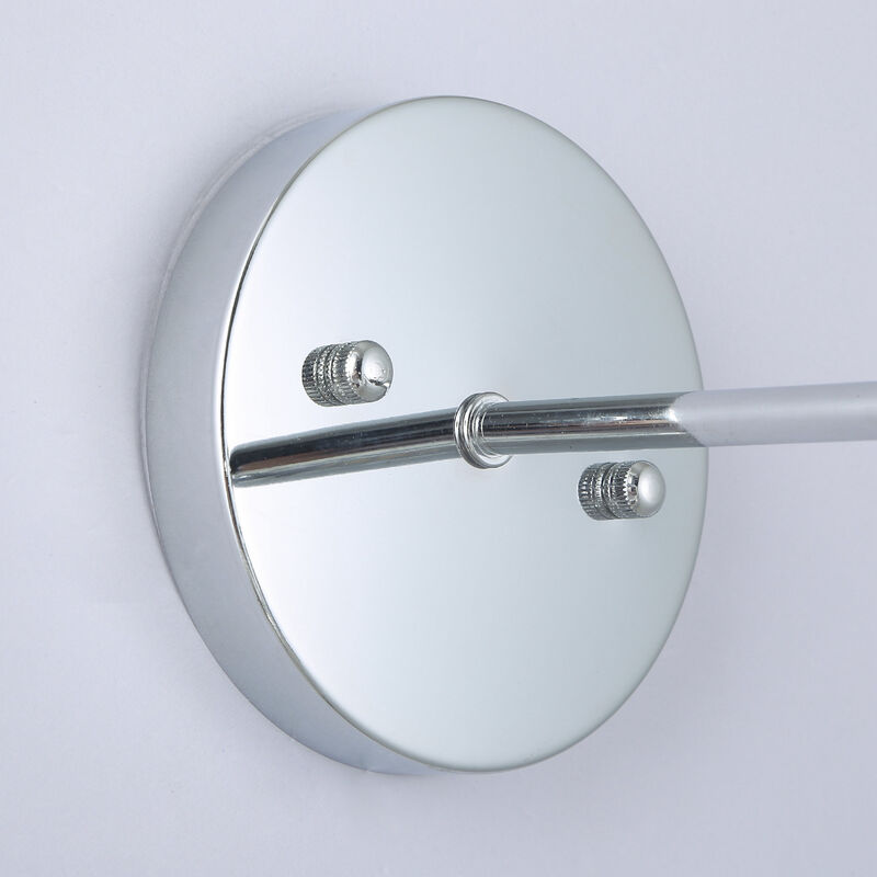 11.4" 1-Light Vintage Silver Crystal LED Wall Sconces with Adjustable Lamp Head