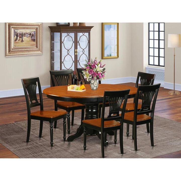 Dining set - 7 Pcs with 6 Wooden Chairs