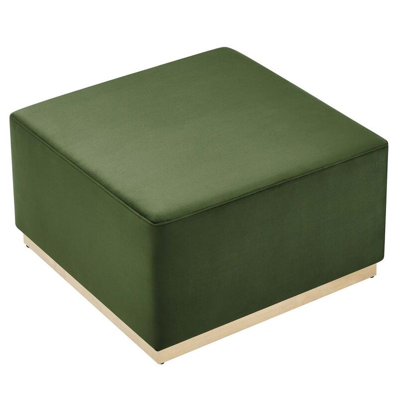 Modway Tilden Large 28 Square Performance Velvet Upholstered Ottoman