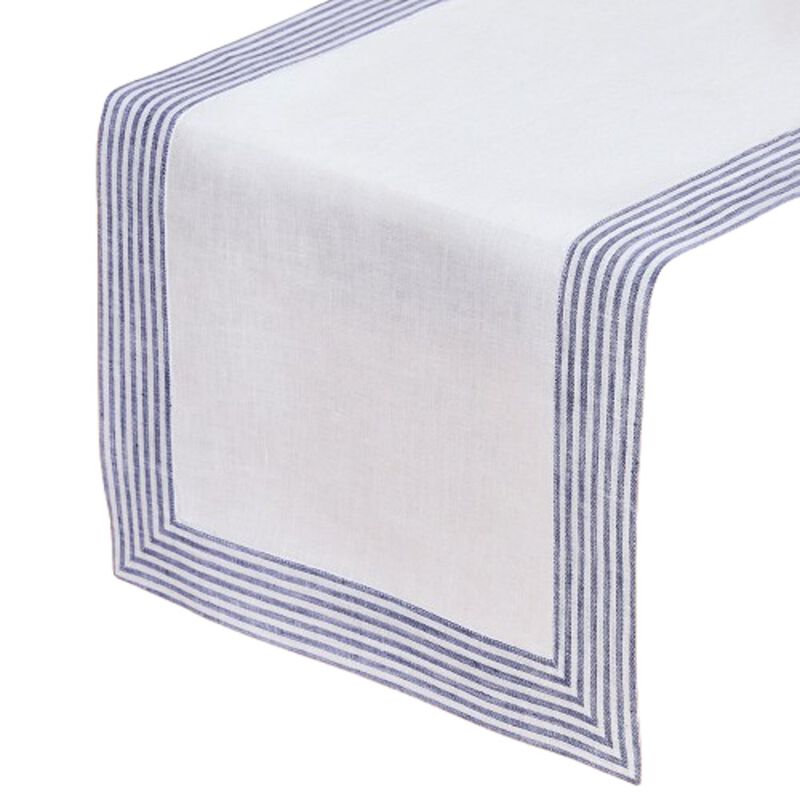 Solino Home Lucca 100% Linen Table Runner &ndash; Handcrafted, Machine Washable, Perfect for Holiday and Everyday Dining