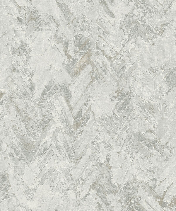Amesemi Light Grey Distressed Herringbone Wallpaper (Set of 2)