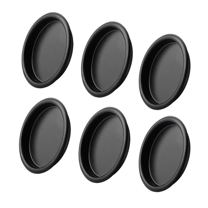KOVOSCH 6 Pack Closet Door Finger Pull Black - 2-1/8