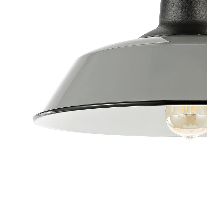 Camila Classic Industrial Indoor/Outdoor Iron LED Semi Flush Mount