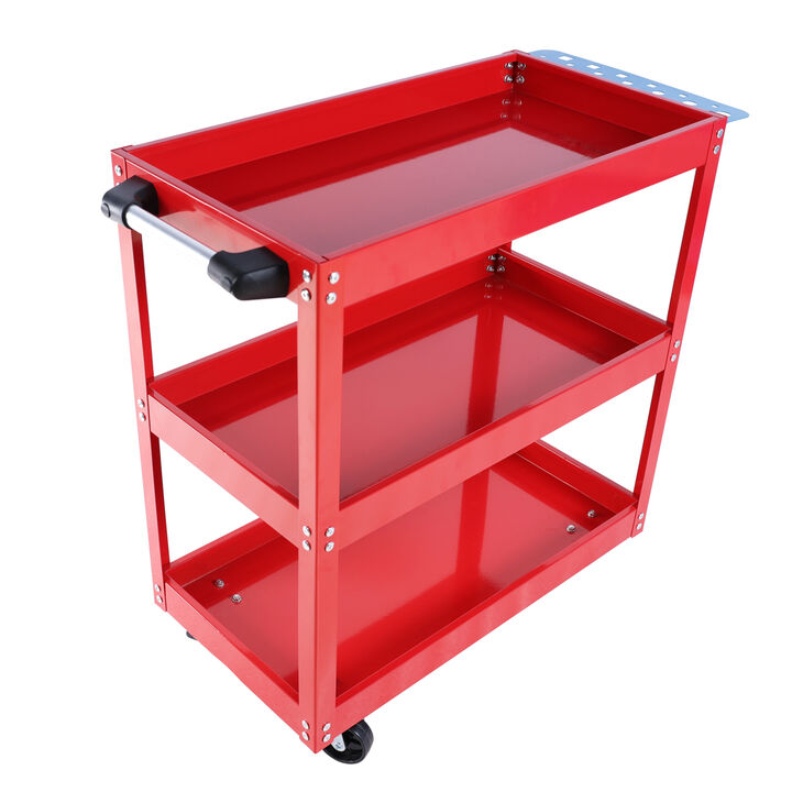 ELEMENT ACE Heavy Duty 3-Tier Rolling Mechanic Tool Cart with Lockable Wheels 450 LBS Capacity Industrial Utility Cart for Garage Warehouse Workshop Storage