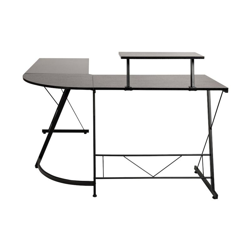 Flash Furniture L-Shaped Desk 71.5" Computer Corner Desk, Black/Black image number 5
