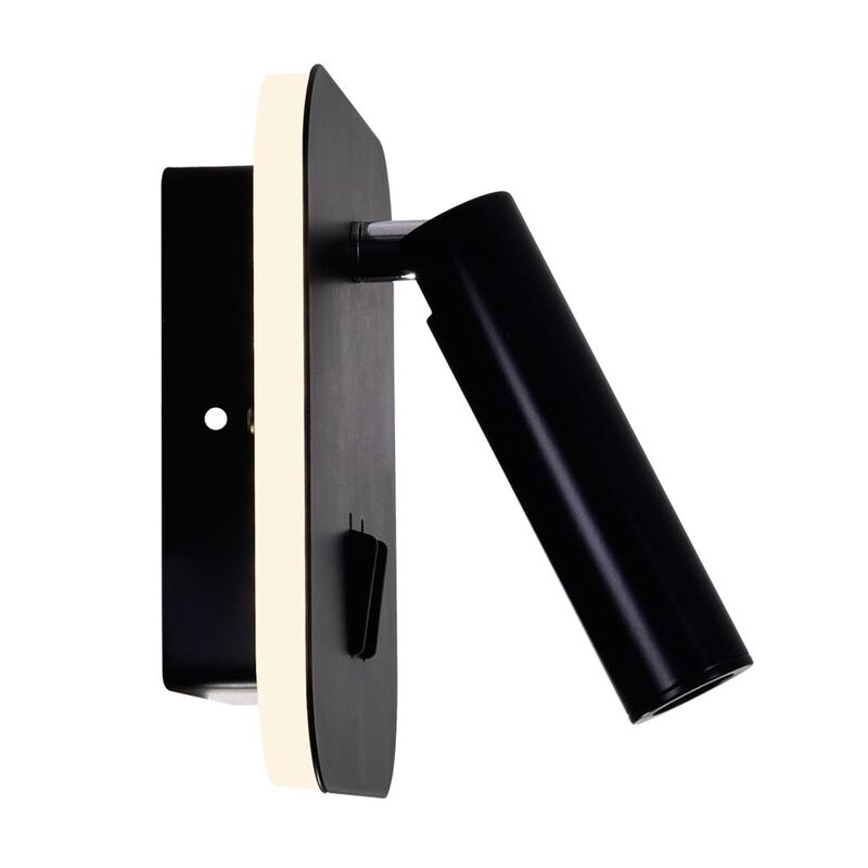 Private I LED Sconce With Matte Black Finish