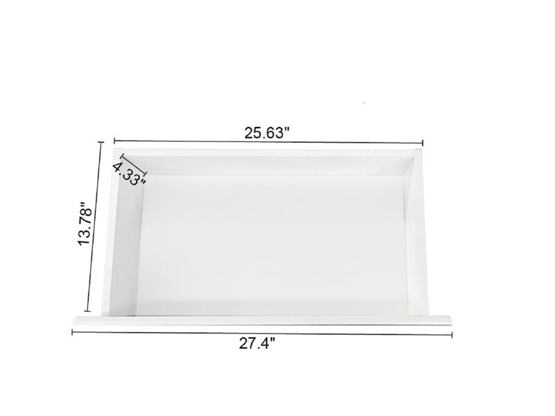 Streamdale 6 Drawer Double Dresser For Bedroom Living Room Hallway, White