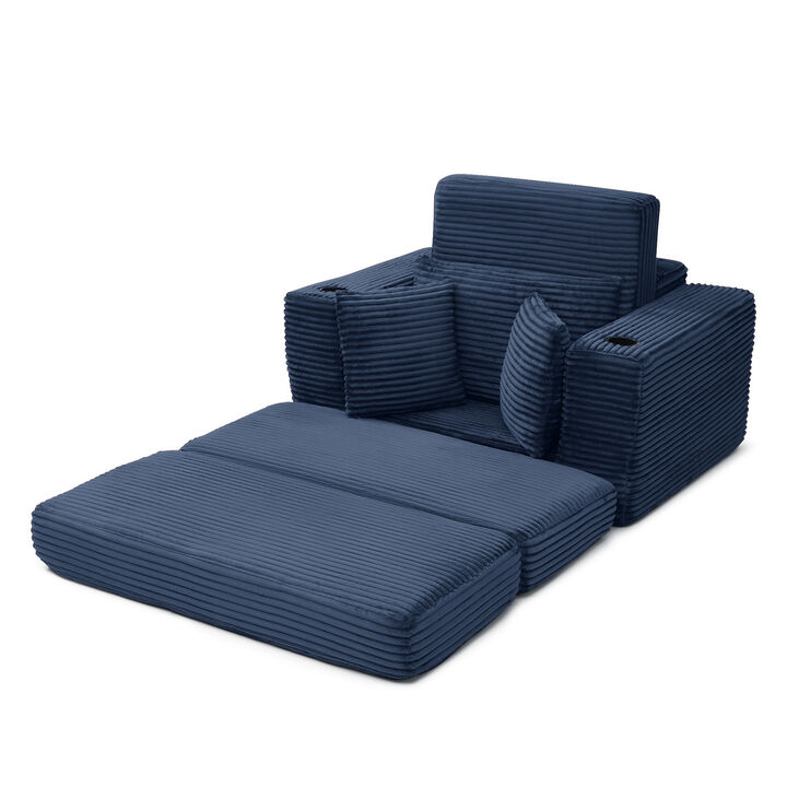 Merax Boneless Chaise Lounge Chair Indoor-Oversized Cloud-Like Cozy Comfy Modular