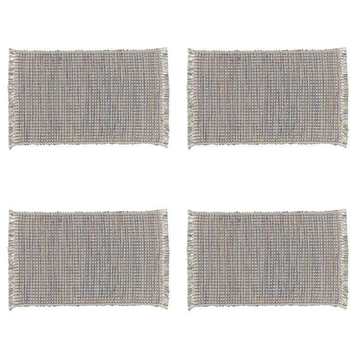Park Designs Sandy Shores Grey Blue Placemat Set of 4