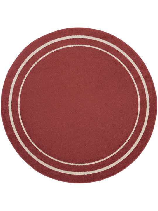 Nourison Essentials NRE02 Brick/Ivory 6' x Round Rug