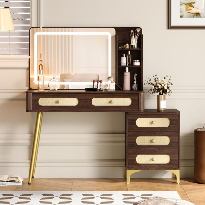 Ludfob 47''Vintage Makeup Vanity
