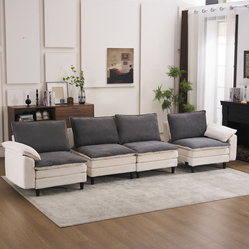 Joxtpu L Shaped Cloud Sofa image number 5