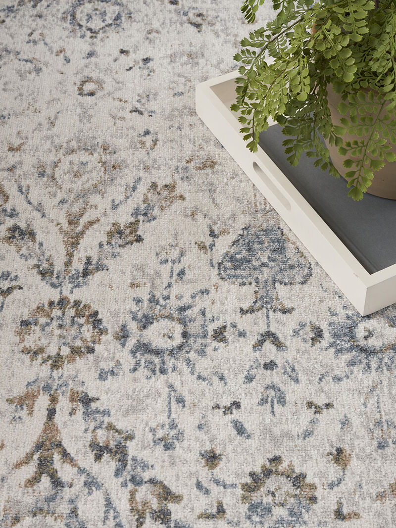 Astra Machine Washable ASW16 Ivory/Blue 4' x 6' Rug