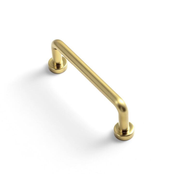 Goo-Ki 6 Pack 3"" Center to Center Brushed Brass Modern Cabinet Pulls Solid Contemporary Home Improvement Hardware Drawer Pulls