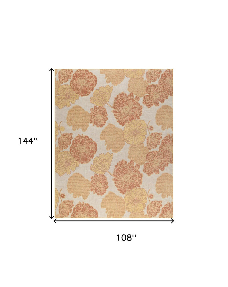 HomeRoots Floral Indoor Outdoor Area Rug image number 6