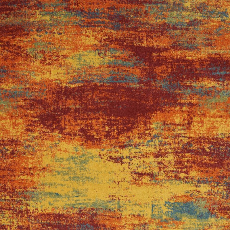 HomeRoots Abstract Indoor Outdoor Area Rug image number 2