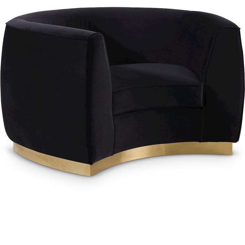 Meridian Furniture Julian Black Velvet Chair