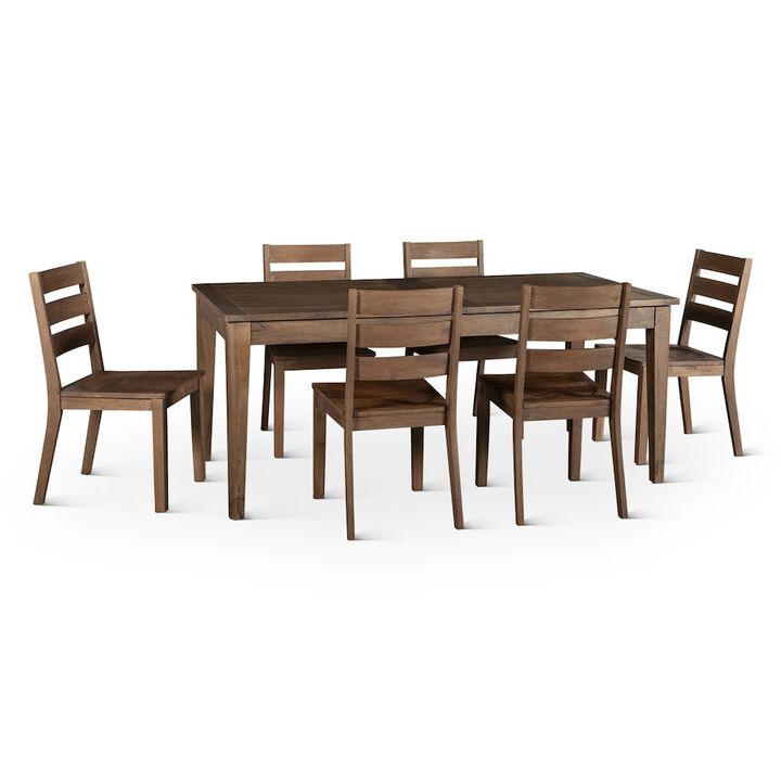 World Interiors Calabasas Ladder Back Dining Chair in Toffee Nut