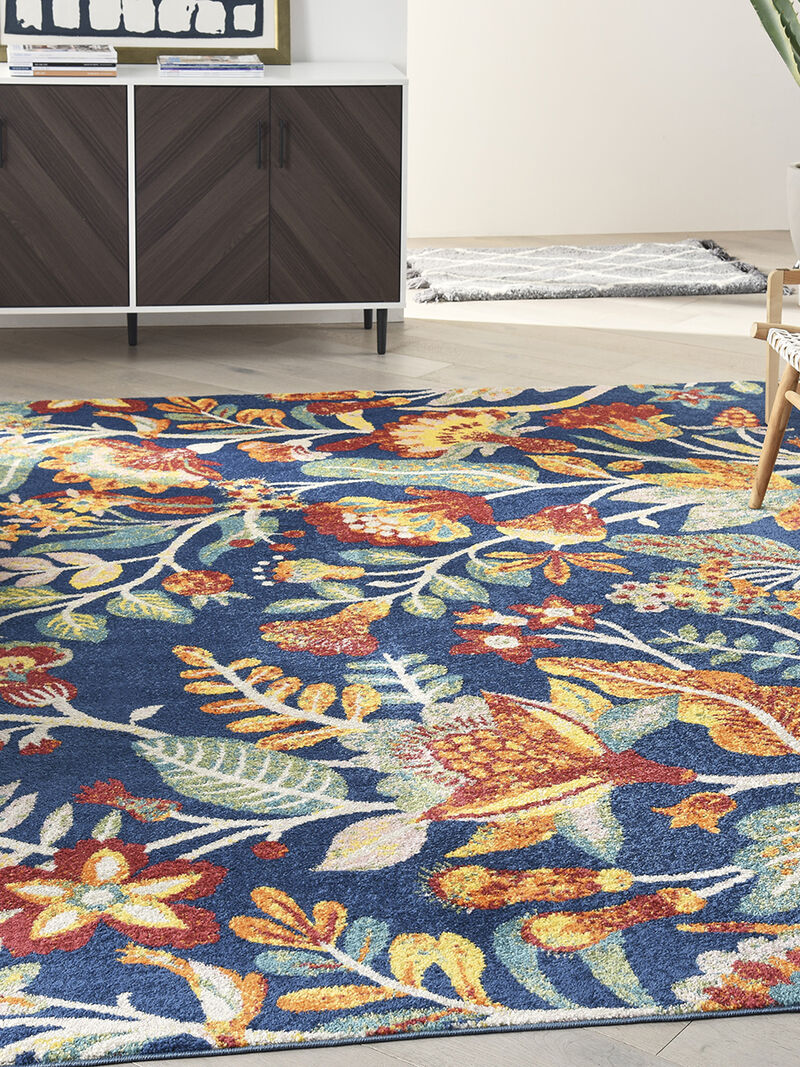 Allur ALR09 Navy/Multicolor 9' x 12' Rug