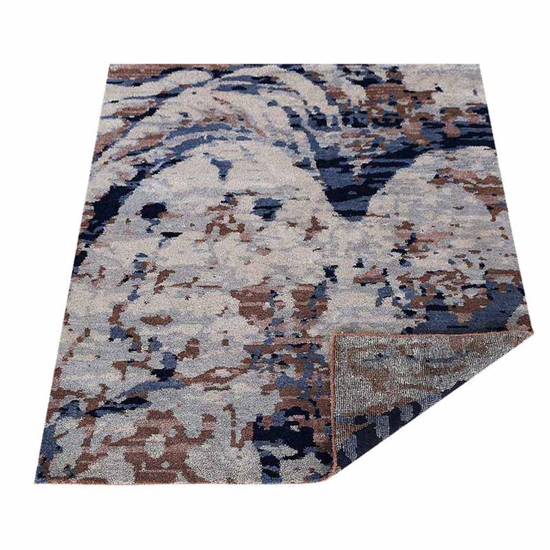 Rugsotic Carpets Hand Knotted Silk Size Area Rug Abstract Size NS1239 image number 4