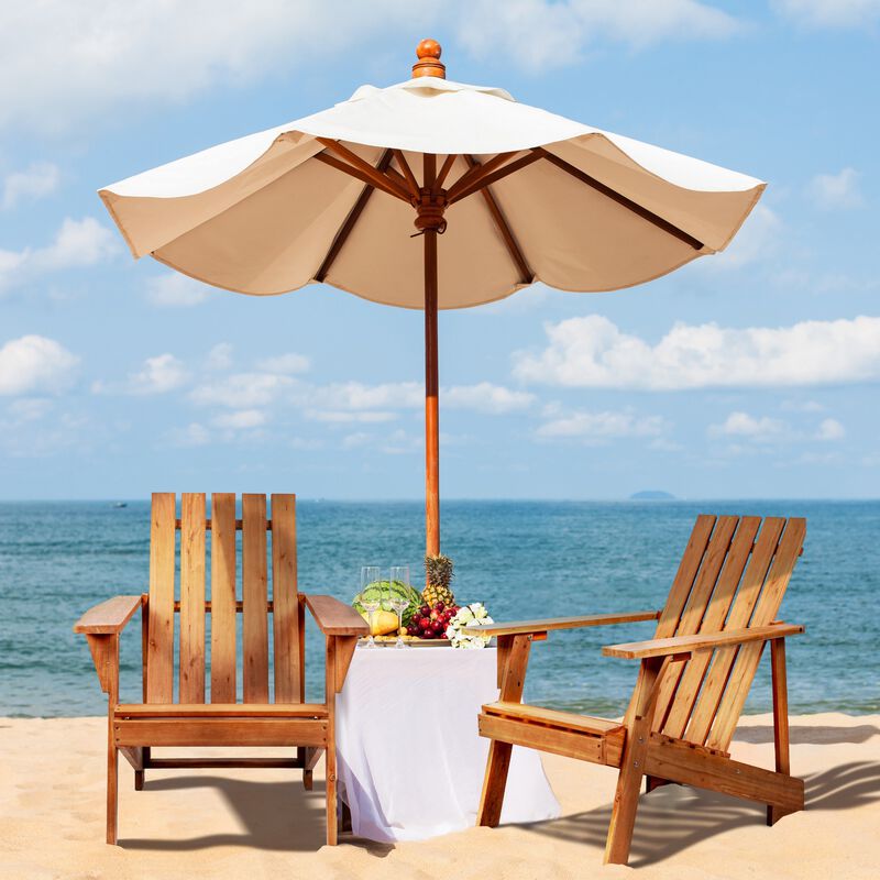 Irving Outdoor Patio Modern Acacia Wood Adirondack Chair