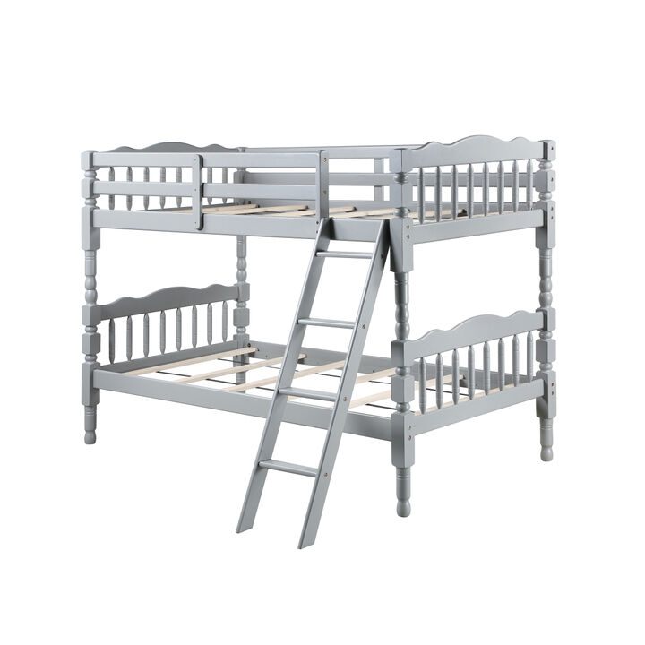 Homestead Twin/Twin Bunk Bed in Gray Finish BD00864