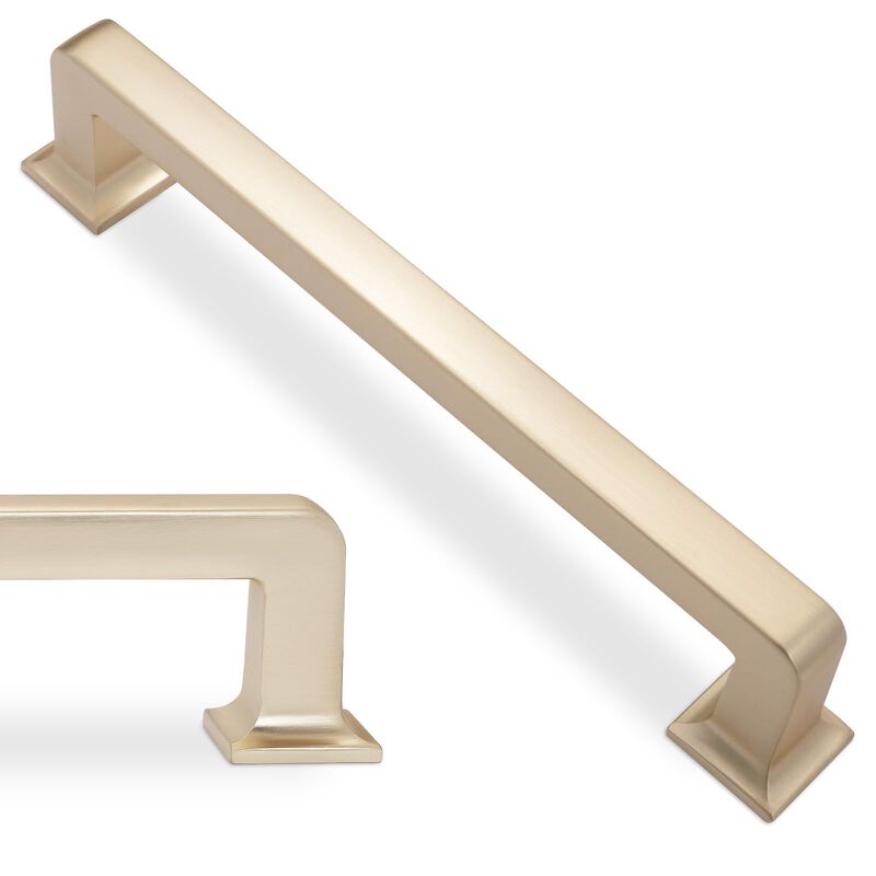 BUKOBYHE 10 Pack 6-1/4 Inch(160mm) Kitchen Cabinet Handles Champagne Bronze Cabinet Pulls Zinc Alloy Drawer Pulls Kitchen Hardwa