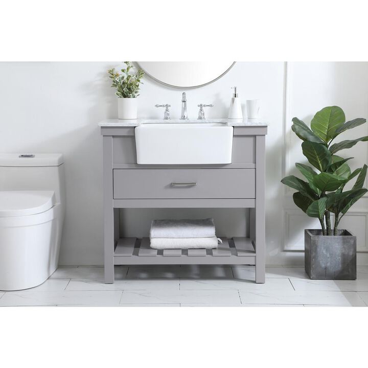 Elegant Kitchen and Bath 36 inch Single bathroom vanity in grey