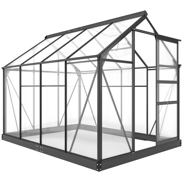 Hivvago 6.2' x 8.3' Walk-in Polycarbonate Greenhouse Kit